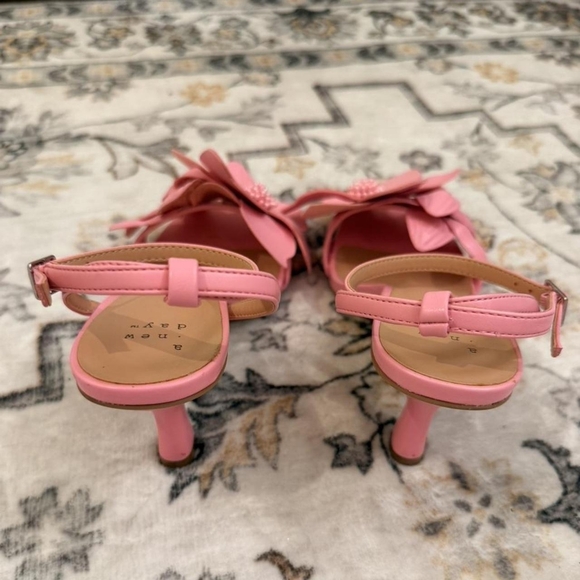 A New Day Women's Pink Flower Square Toe Strappy Sandals - Picture 3 of 4